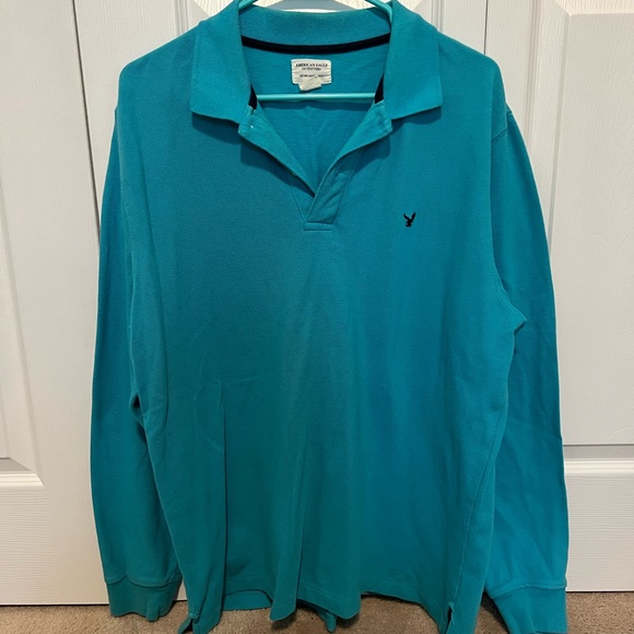 Mens Long Sleeve Polo - Picture 1 of 6